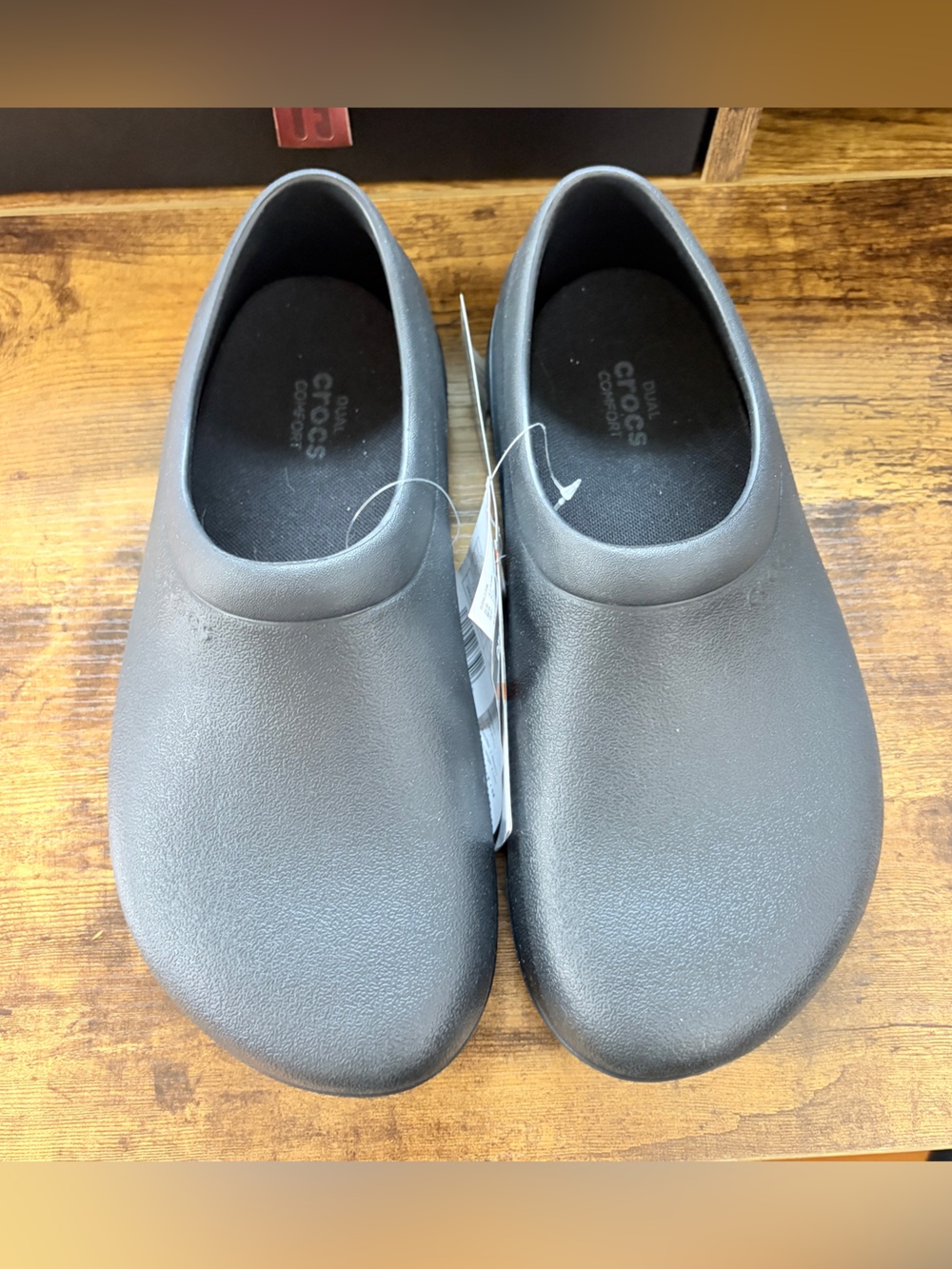 Crocs On The Clock Lite Ride Black Clog Slip On Loafer Shoes Women’s Size 9